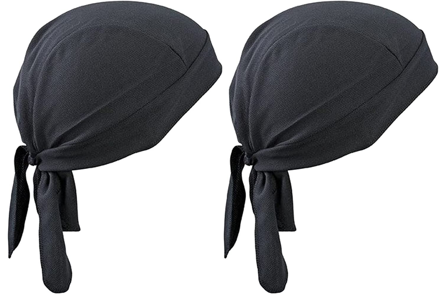 2 Pack Breathable Quickly Dry Skull Cap Sweat Absorbing Bandana Headscarf Pirate Headwear Anti-UV Head Protection Headband Sports Hiking Skating Cycling Climbing Running Beanie Motorcycle Head Wrap