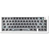BOYI GMK67 Barebones Keyboard Kit,VIA Programmable Custom BT5.0/2.4GHz/Type-C Tri-Mode Gasket Mounted Hot Swap RGB 4000mAh Wireless 65% Mechanical Gaming Keyboard DIY Kit with Knob(White)