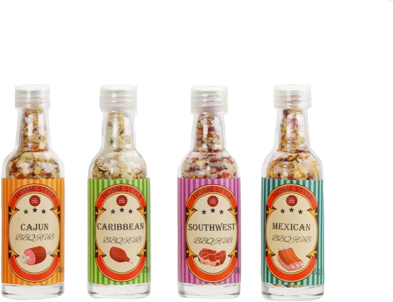 Modern Gourmet Foods, Vintage BBQ Rub Gift Set, Flavours Include Cajun