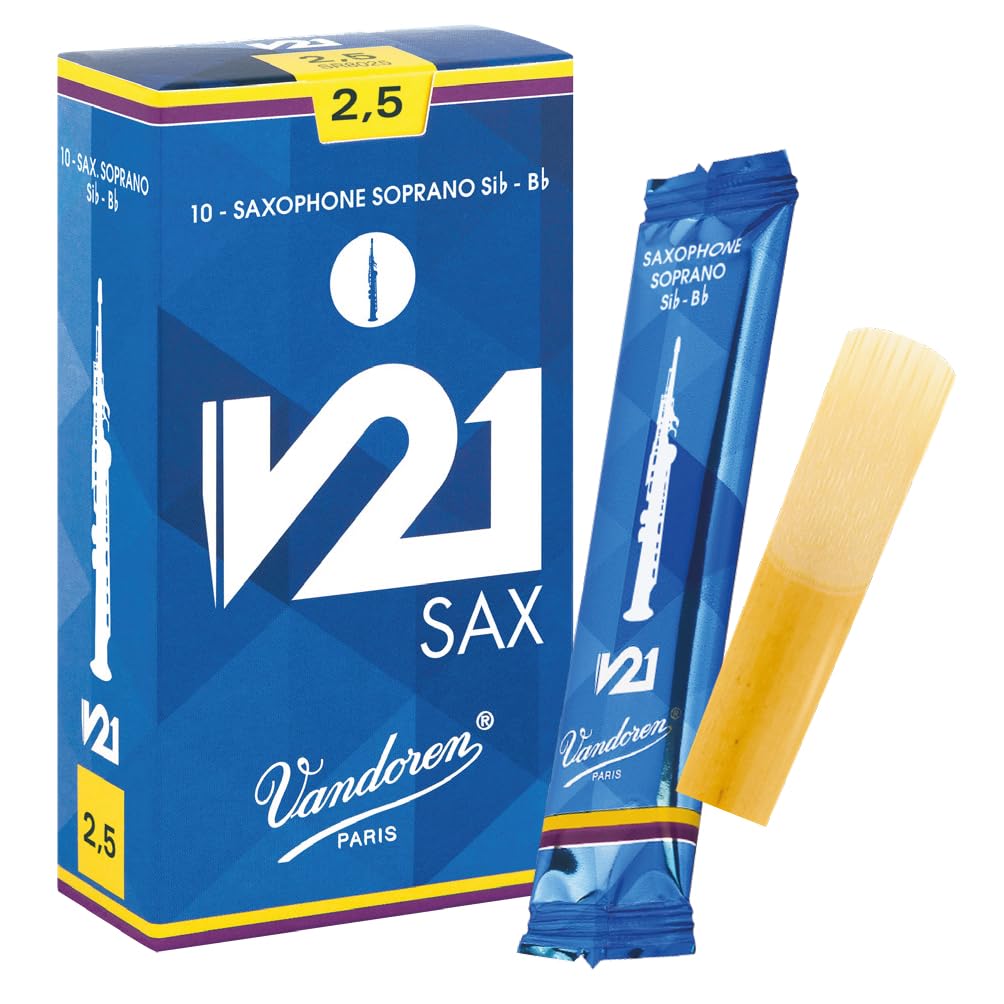 Vandoren V21 Soprano saxophone reeds, box of 10 - Strength 2,5