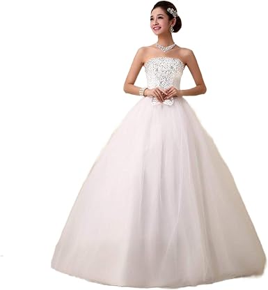 lace and diamond wedding dress