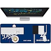 Baseball Mouse Pad Extended Large Gaming Desk Pad 31.5 x 11.8 Inch, XL Mousepad Topographic Mouse Pad with Anti-Slip Rubber Base for Los Angeles Home Office