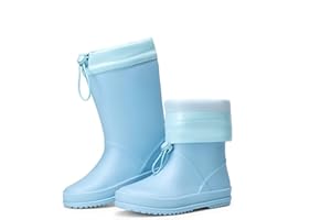 DREAM PAIRS Kids Rain Boots Boys Girls Lightweight Boots Waterproof Easy-on Outdoor Playing Rain Boot Unisex-Child