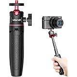 Black Mini Tripod for Camera, 1/4" Screw Universal for Sony/Canon/Nikon/Fujifilm Vlog Camera, Extendable Handheld Portable Vl