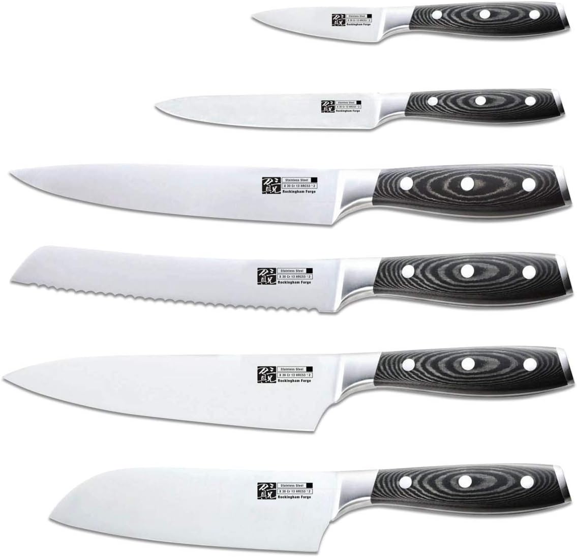 Rockingham Forge 9100 Series 8" Carving Knife Stainless Steel Blade, Micarta Handle, 19 cm - Image 3