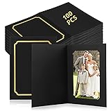 100 Pcs Photo Folders for 4x6 or 5x7 Pictures Black