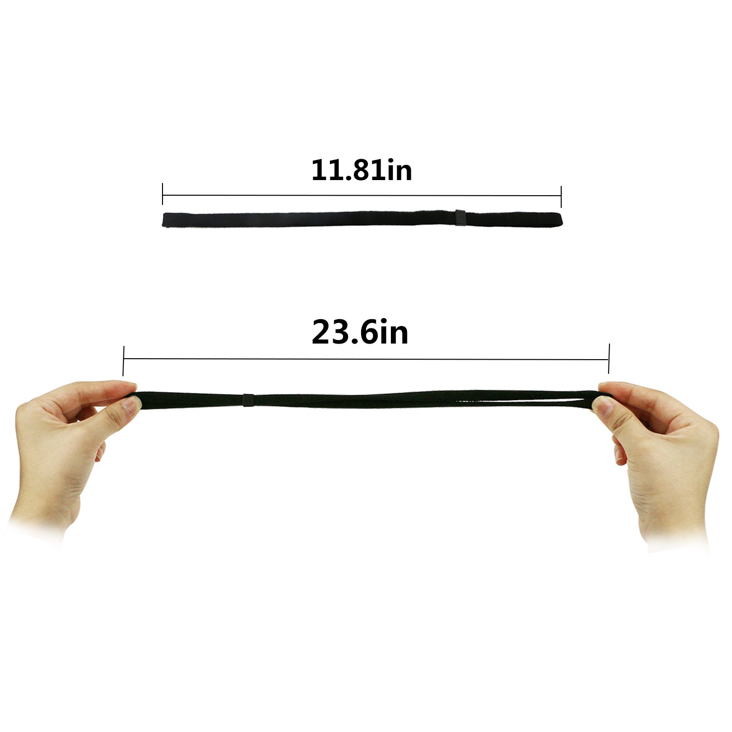 ONME Adjustable Eyewear Retainer, Universal Fit Rope Eyewear Retainer, Sport Unisex Sunglass Retainer Holder Strap, Set of 6 (Black) - Image 4