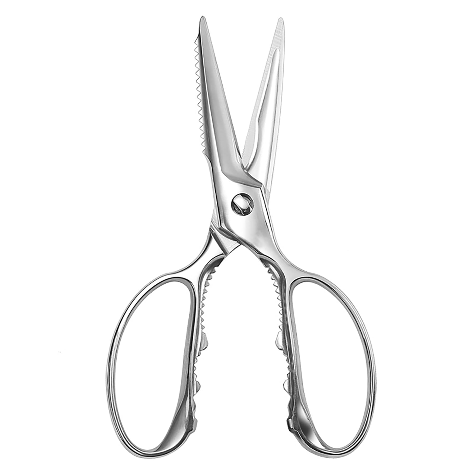 MITSUMOTO SAKARI Removable Heavy Duty Kitchen Shears, Japan Professional Kitchen Scissors, 8 inch Professional Multi-Functional Cooking Scissors (Magnetic Holder Included)