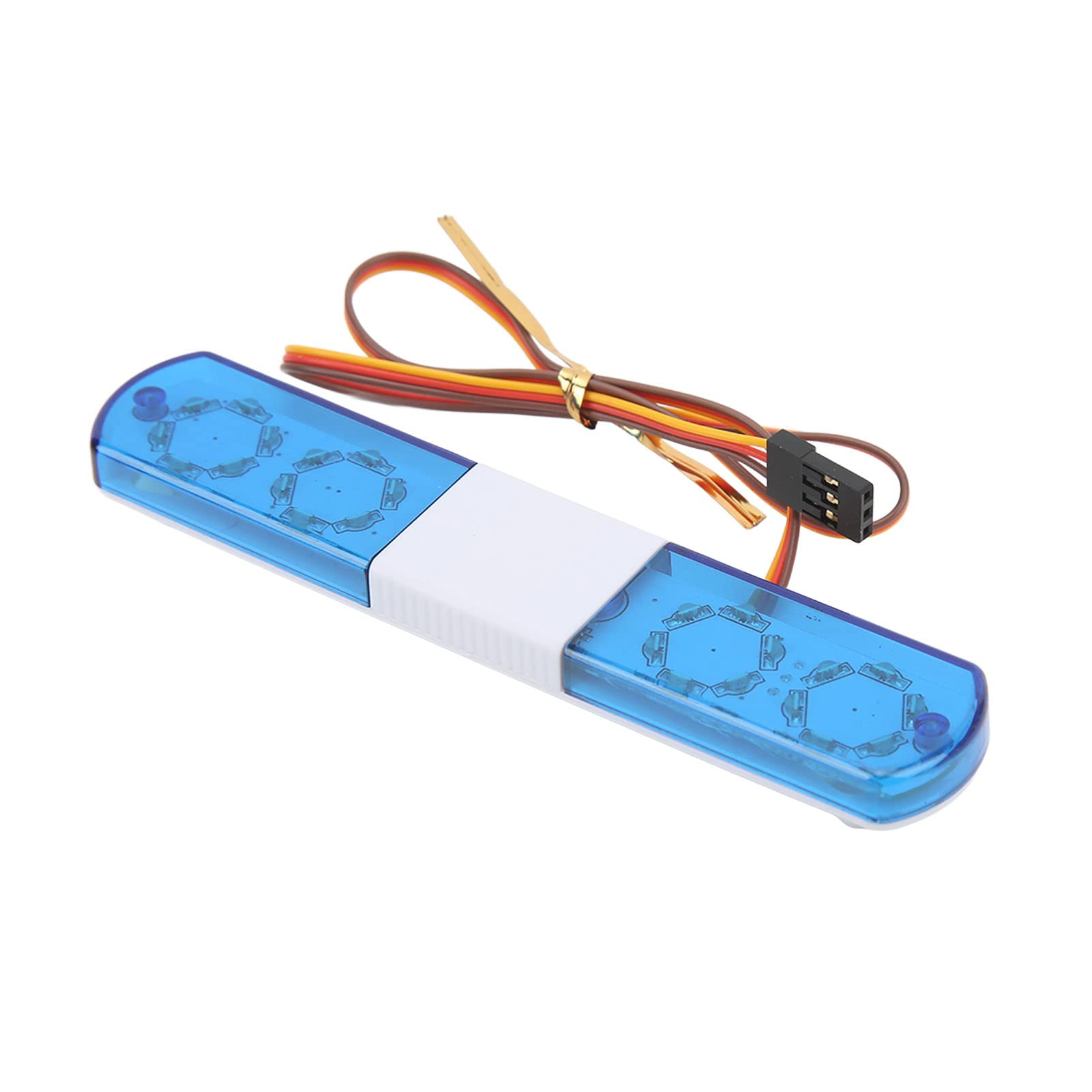 RC Model LED Police Night Light Bar Flash Lamp for 1/8 1/10 Cars - Blue Alarming Light Accessory