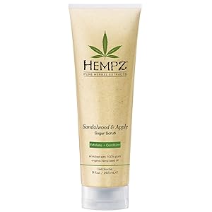 Hempz Herbal Body Scrub, Sandalwood And Apple 9 Ounce