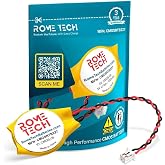 Rome Tech CR2032 CMOS Battery for Dell Precision M20, M2300, M4800 | Studio 1435, XPS 15 9575 2-in-1 Laptop Backup BIOS CR2032 with 2 Pin Wire Cable