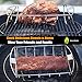 Cave Tools Rib Roast BBQ Rack - Roasting & Cooking Chicken Turkey Hams on Gas or Charcoal Grill Smoker or in Oven - Best Dishwasher Safe Stainless Steel for Barbecue Meat