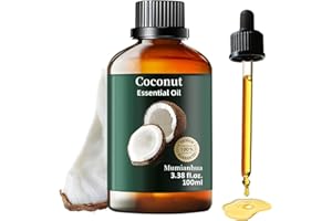 Coconut Essential Oil Pure, Mumianhua Coconut Oil for Aromatherapy, Diffuser, Massage, Yoga, Dryer Balls, Laundry, DIY Candle