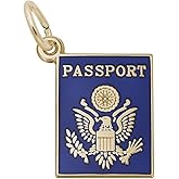 Rembrandt USA Passport Charm w/Blue Enamel
