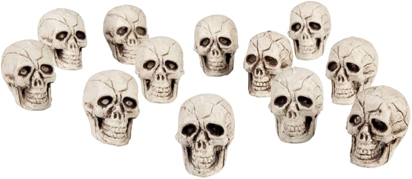 Amakando Tischdekoration Skull 4 X 3 Cm 12 Totenkopfe Im Beutel Totenkopf Tischdeko Party Deko Schadel Skelett Horror Gruseldeko 12 Totenkopfe Im Beutel Amazon De Spielzeug