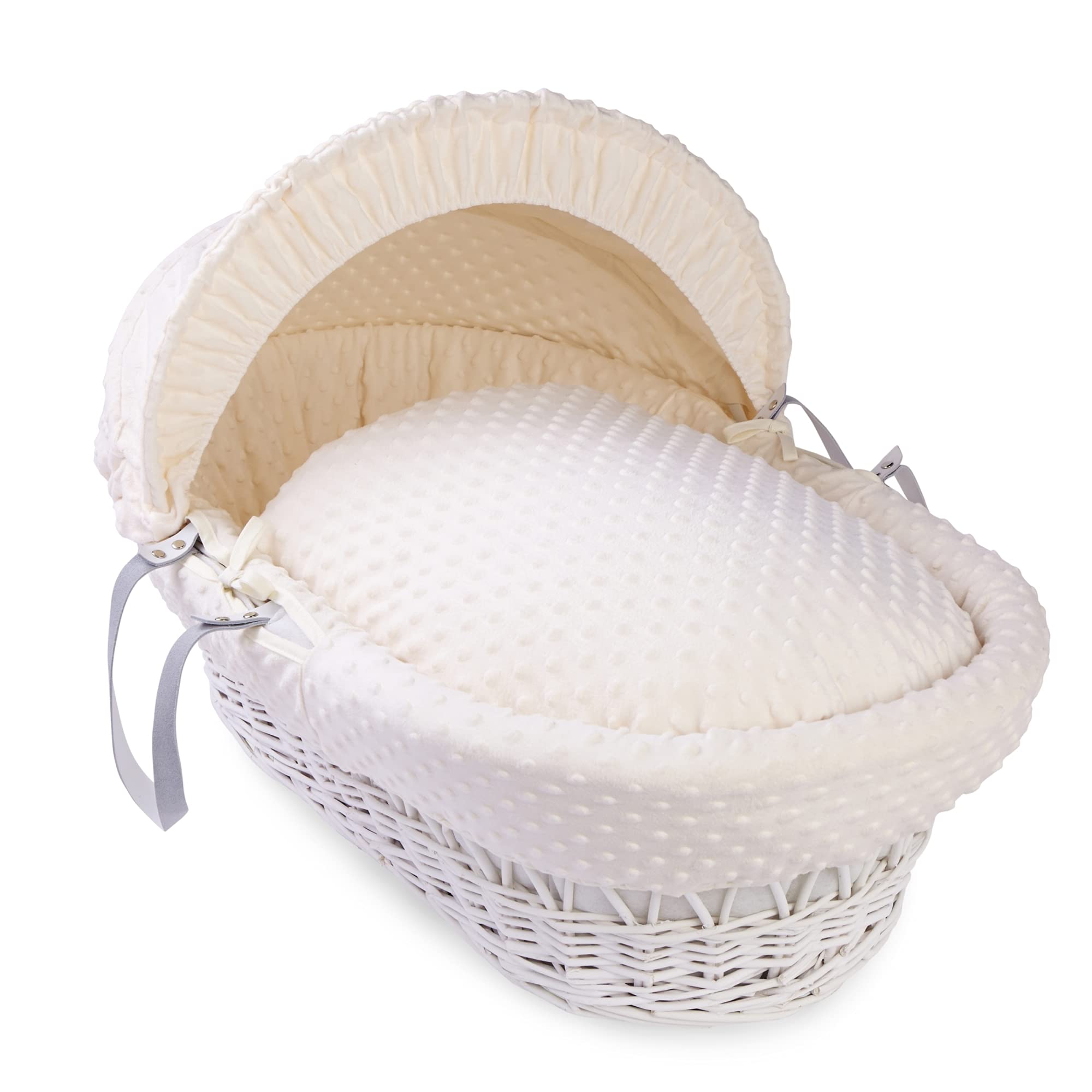 Clair de Lune Dimple Moses Basket Bedding Set (Basket NOT Included) - Cream