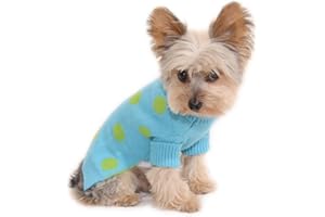 Stinky G Aqua Blue Polka Dot Dog Sweater Size #12