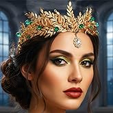 Kilshye Leaf Crown Headband Gold Snake Festival Headpiece Leaves Halloween Costume Hair Accessories for Women