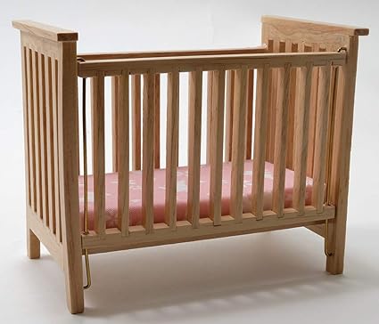 light oak baby crib