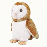 okegztoa Barn Owl Stuffed Animal Toy 7.9" Ultra Soft Owl Plush Toy Fluffy and Cuddly Toy for Kids, Adults, Boys and Girls, for Birthday Christmas Halloween Plush Gift (Barn Owl)