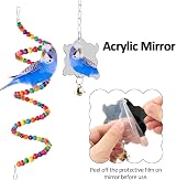Pethee 8 Pack Bird Toys Set for Parrots Budgies Conure Cockatiel Lovebird view 2