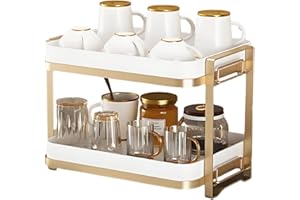 2-tier Kitchen Cup shelf ,Dish and Bowl Storage organizater, Water cup glass cup coffee cup mug cup Stemware cup storage rack