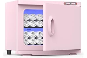 VERYTOP 23L Hot Towel Warmer for Spa, Large 2-in-1 Spa Towel Warmers for Facials Esthetician, Towel Warmer Cabinet Towel Heater for Barber, Salon(Pink)