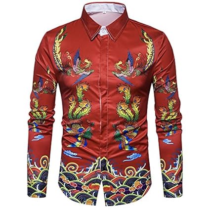 camisas estampadas hombre vintage