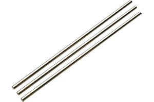 longcheer Brass rods Three Pieces 6 mm( 0.24 inch) Diameter Brass Round Bar Kit Round Brass Stock Solid Brass in 300 mm Length Knife Pins Knife Handles,Brass Pins for Hardware Material