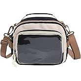 Vobomo Ita Bag Pin Display Backpack with Insert Canvas Single Shoulder Crossbody Bag Contrast Handbag and Purse for Women (Black)