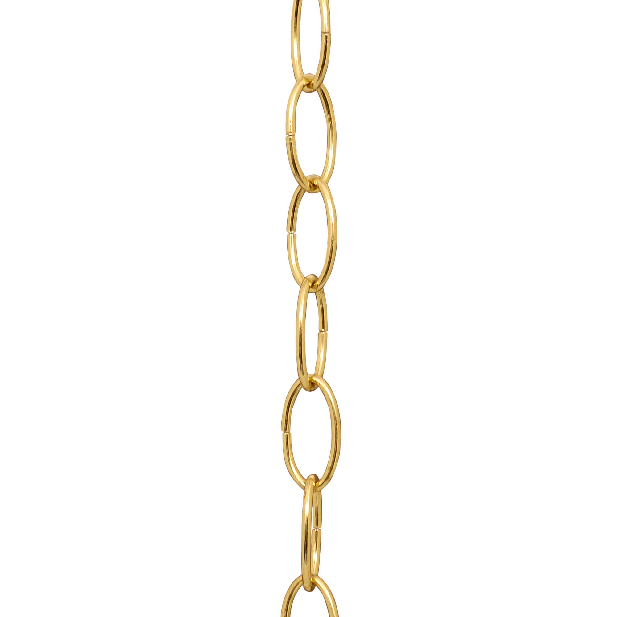 Buy It Better 2m Oval Brass Plated Open Link Chain for Chandelier & Lighting - Medium Link Size 34 x 18mm