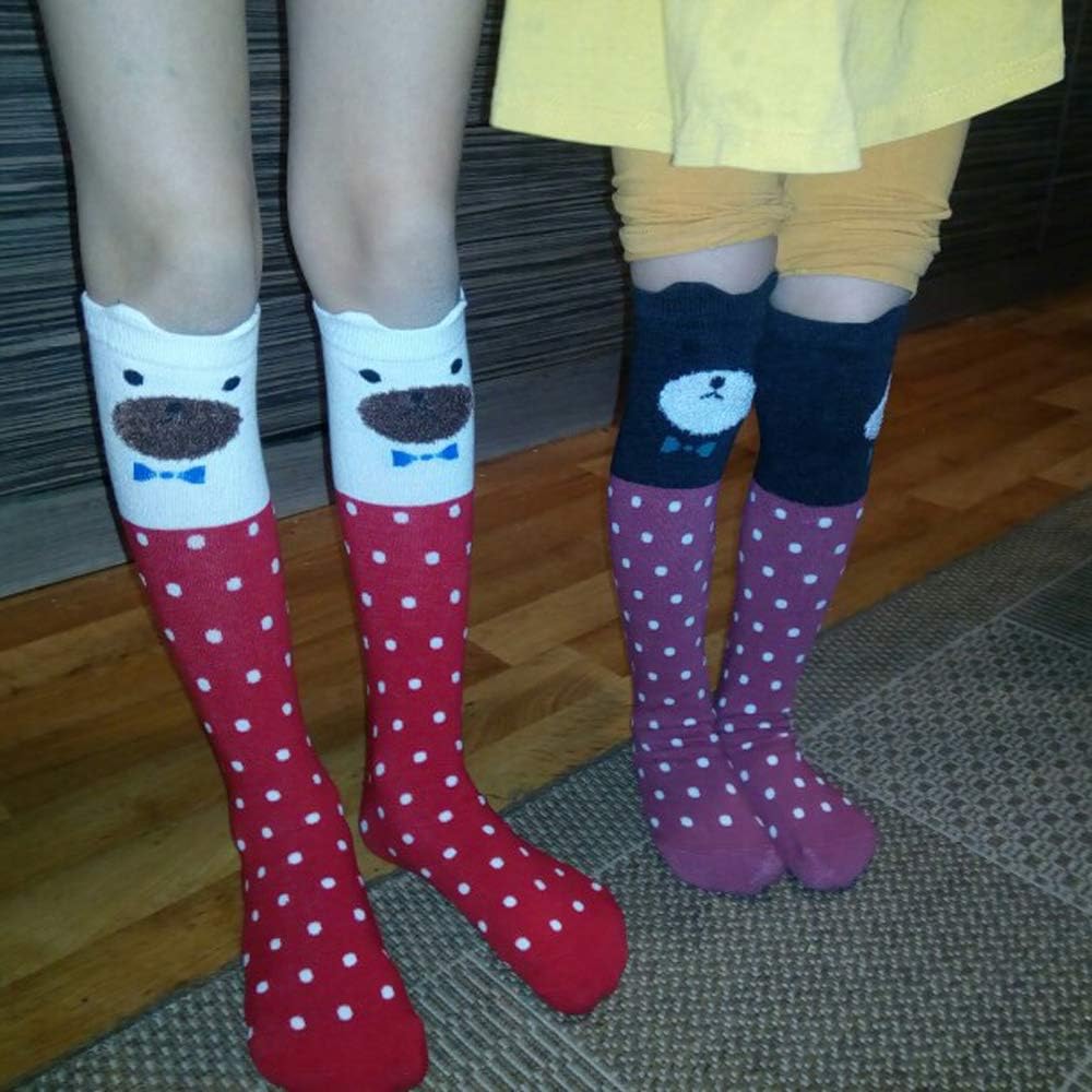 Gellwhu Girls Knee High Socks Gifts Cotton Mid Calf Long Boot Socks Stockings (8 Colors): Clothing