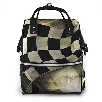 checkered diaper bag