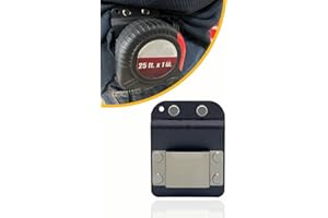 FYWZ Tape Measure Holder for Belt, Clip-On Tape Measure Mount Heavy Duty Low-Profile Tape Measure Belt Clip Black Tape Catcher Fits up to 2" Tool Belt, Tool Bags, Pockets, or Pants Tape Accessories