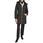 Calvin Klein Womens Hooded Zip Front Puffer Long Sleeve Coat