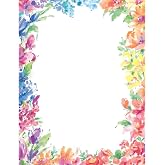Great Papers! Bright Floral Letterhead, 80 Count, 8.5"x11" (2014333)