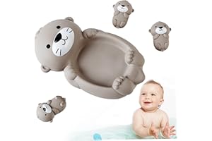 Otter Toy, 3PCS Otter Toy 1 Mother and 3 Baby Otters Cute Floating Bath Tub Easy to Clean Stackable Rubber Bath Tub Toys for 
