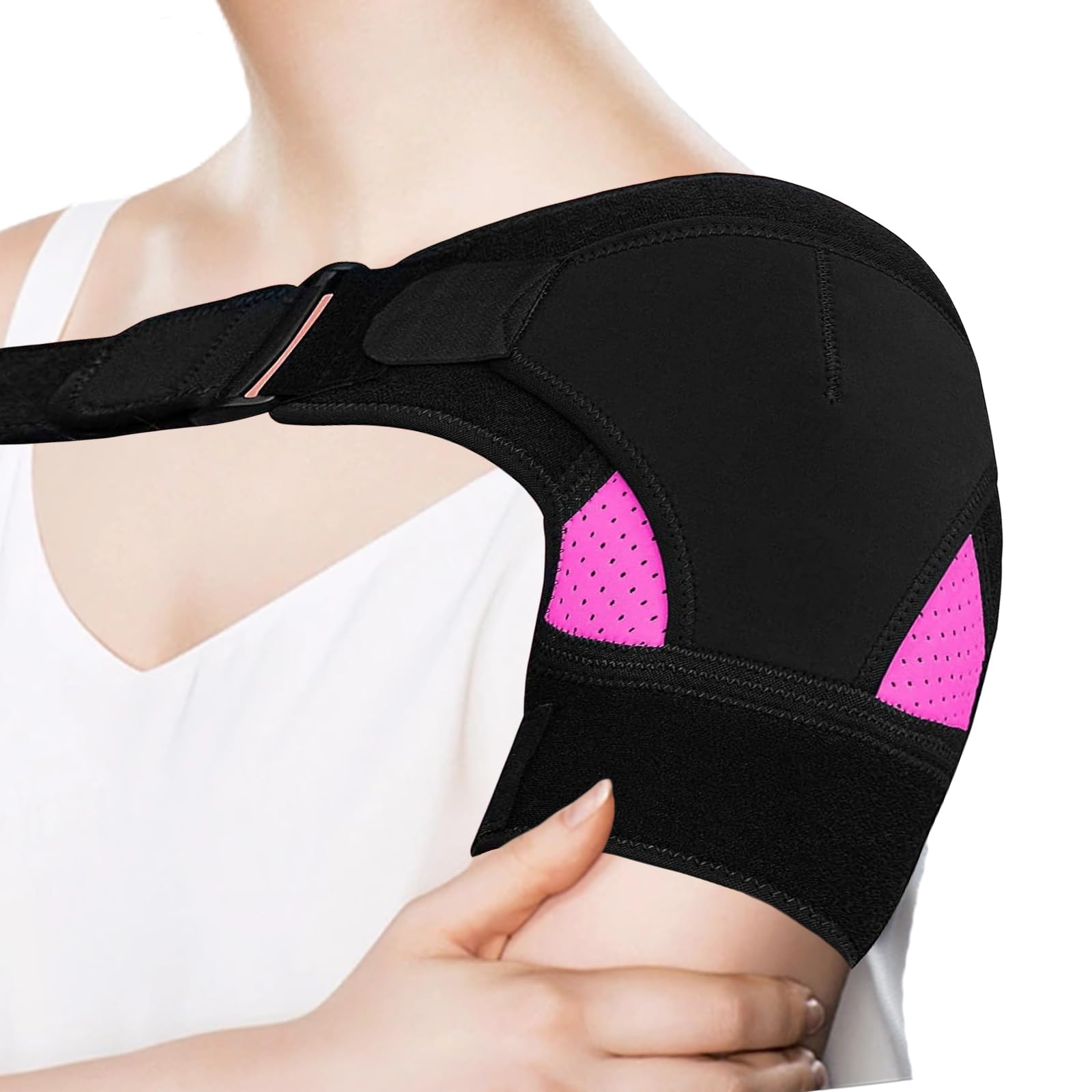INBOLM Shoulder Brace Shoulder Support for Women Adjustable Supports Rotator Cuff for Men Relief Pain Rotator Cuff Support Fits Left and Right