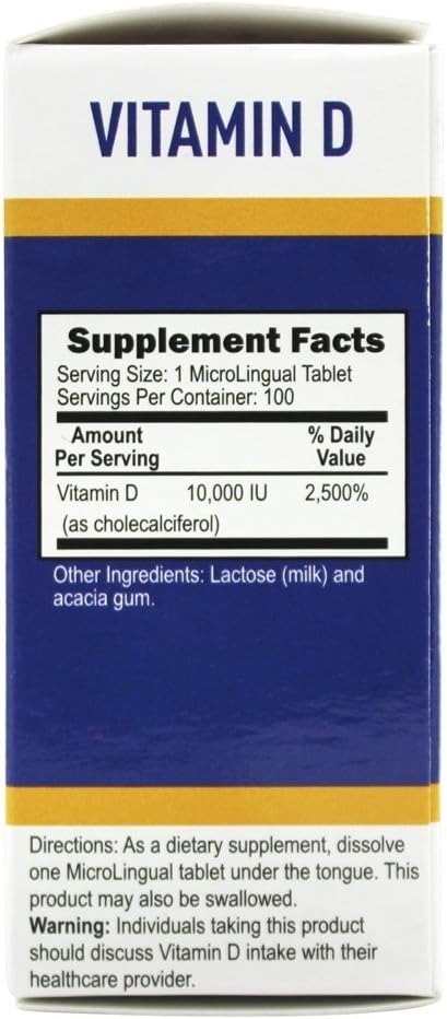 Superior Source Vitamin D3 [1000] IU Sublingual Tablets - Vitamin D Supplement Quick Dissolve Melts - 100 Count, White ('076635908509): Health & Personal Care