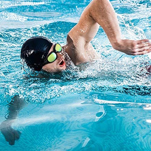 Aquior Swim Goggles, Streamlined Design Glass Leakproof Anti Fog UV Protection with Soft Silicone Nose Bride, Sport Goggles, Swimming Glass for Adult Youth Men Women