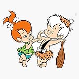 EMC Graphics Pebbles and Bam Bam Muscles Vinyl Waterproof Sticker Decal Car Laptop Wall Window Bumper Sticker 5"