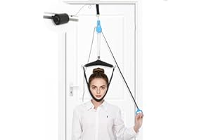 Cervical Neck Traction Device - Over The Door, Portable Neck Stretcher Hammock for Neck Pain Relief, Neck Stretcher for Spine