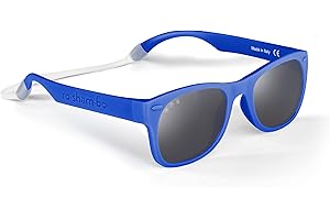 ROSHAMBO BABY ROSHAMBO Unbreakable Toddler Sunglasses with Strap BPA-free – Girls Boys 2-4 years – Polarized Lens, Assembled in USA