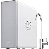 TOKIT Reverse Osmosis Water Filter, U1 Alkaline Mineral Under Sink Water Filter System, 400GPD Tankless RO Filtration with Faucet, NSF/ANSI 58, 2:1 Pure to Drain, Reduce TDS