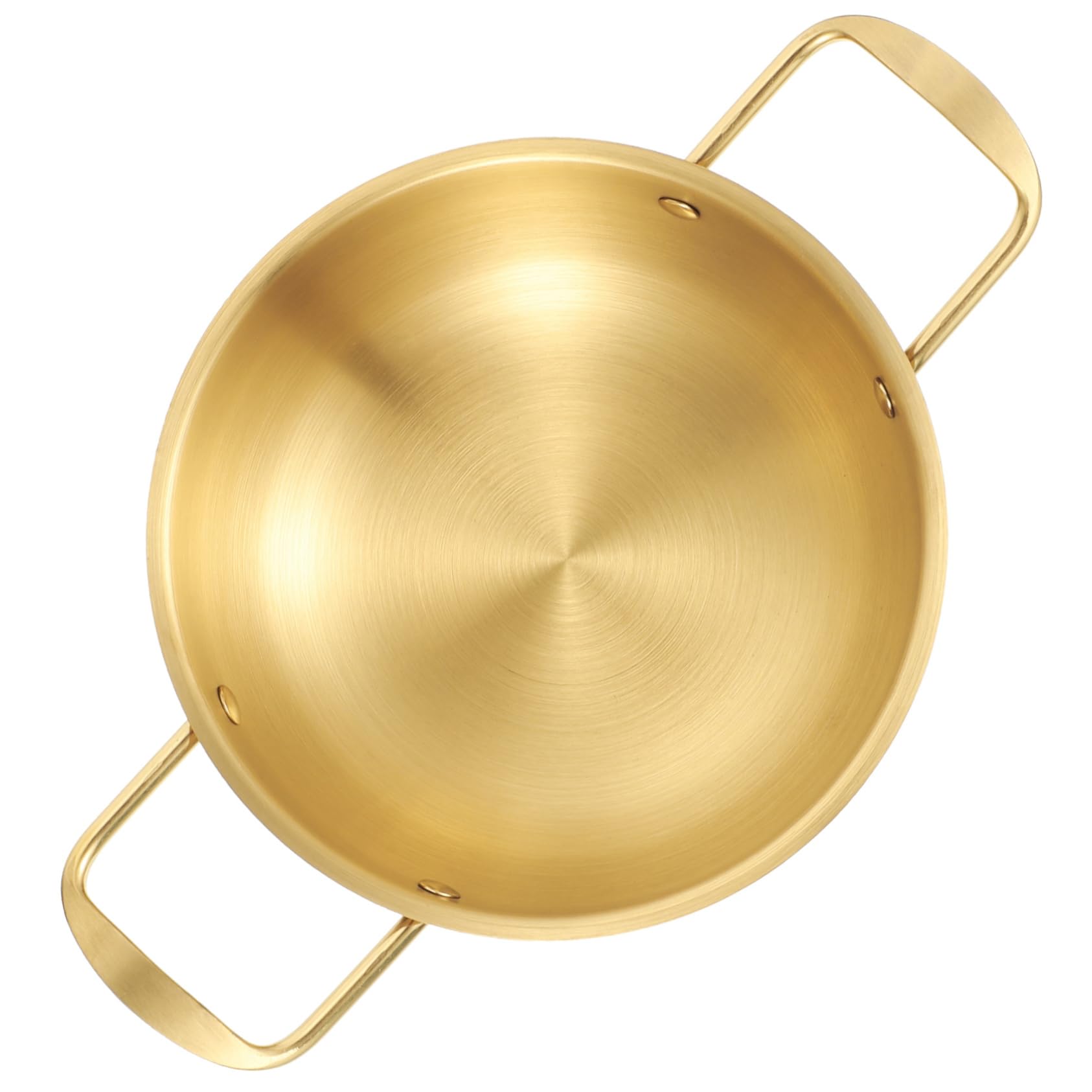 BRIGHTFUFU Portable Stainless Steel Pan 11 Inch Everyday Cooking Fry Pan with Stay-Cool Riveted Handles for Outdoor Camping and Hiking