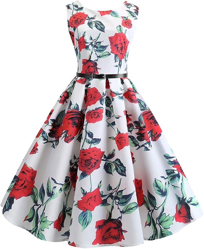 white dress with red roses