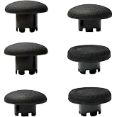 6 Pcs Replacement Thumbsticks for PS5 DualSense Edge Controller, Black | Thumbsticks Replacement Compatible with PS5 Edge Controller, 3 Height Options for a Customized Feel; Durable, Non-Slip