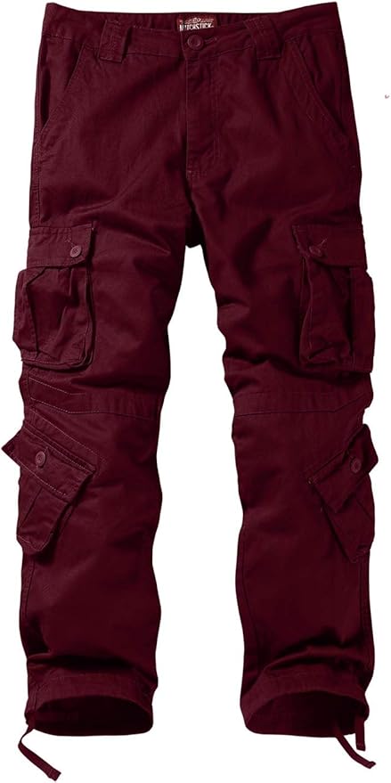 red mens cargo pants