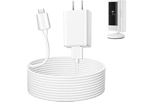 PAODEKUA Charging Cable for Ring Indoor Cam (2nd Gen), 16.5FT/5M USB-A to Micro USB Power Adapter Charger Cable for Ring Indoor Camera, Not for (1nd Gen)