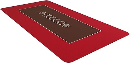 Bullets Playing Cards Profi Pokermatte Rot in 160 x 80cm eigenen Pokertisch - Deluxe Pokertuch – Pokerteppich – Pokertischauf